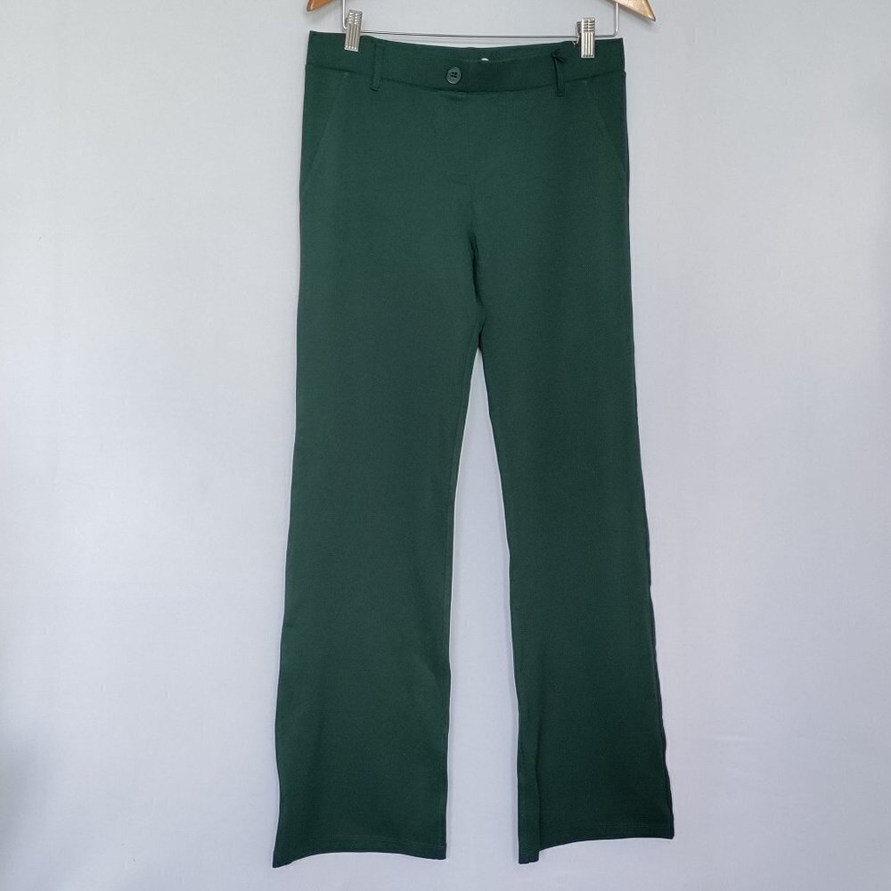 Betabrand Dress Pants Yoga Wide Green Size MP Petite